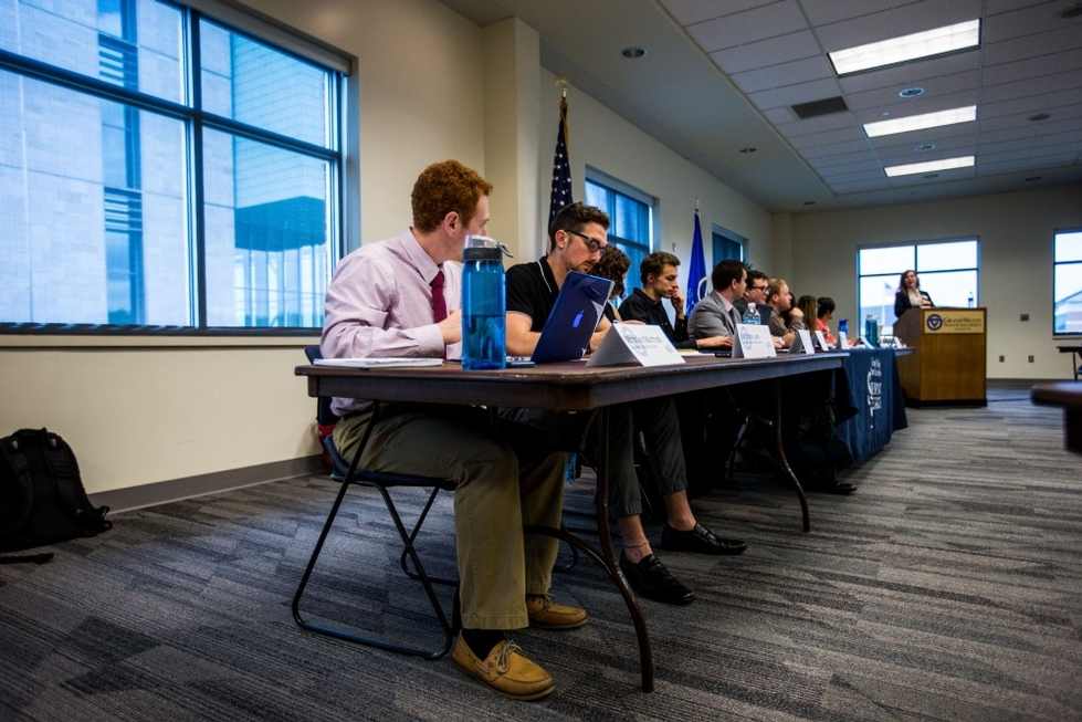 Student Senate holding a meeting
